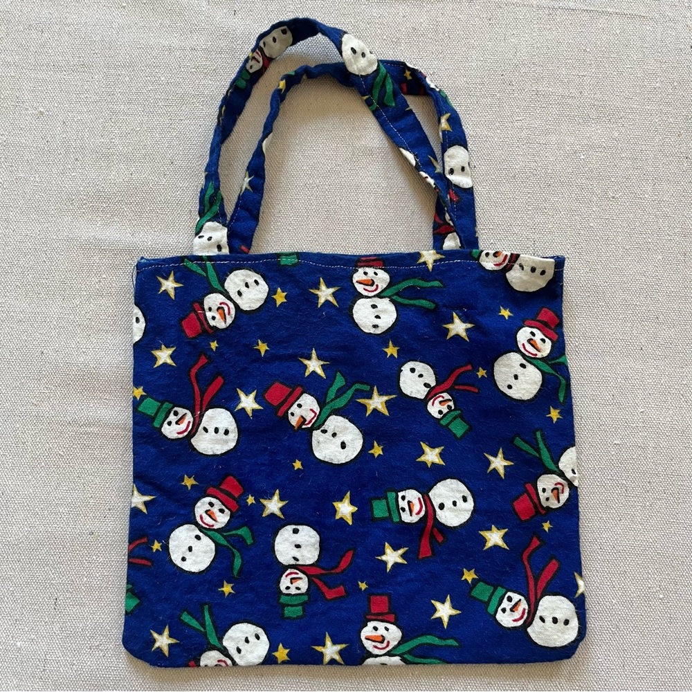 2/$20 Handcrafted Snowman Tote Bag